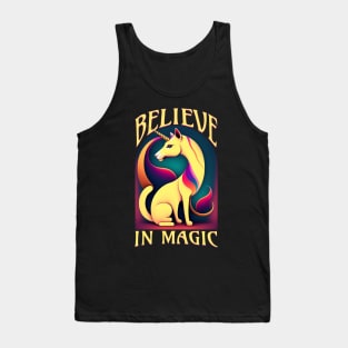 Believe In Magic CatUnicorn Tank Top